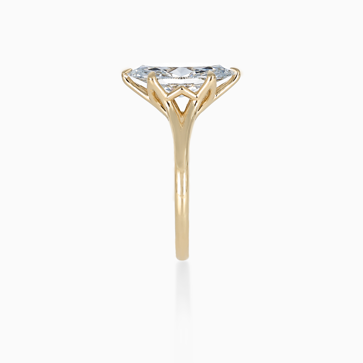 Dino Lonzano Marquise Diamond Solitaire, Lab-Grown, 14k Yellow Gold
